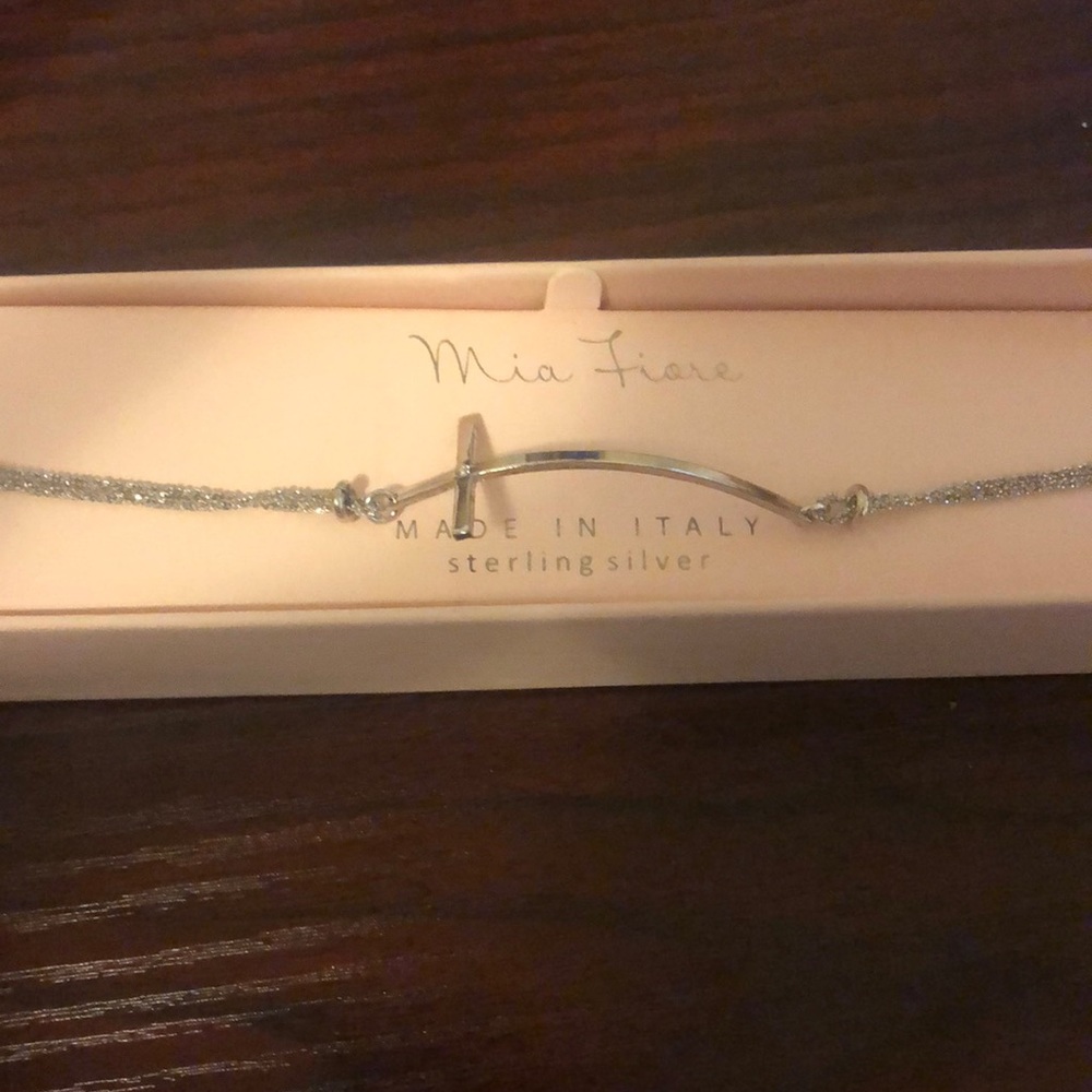 Sterling Silver Mia Fiore Cross Bracelet